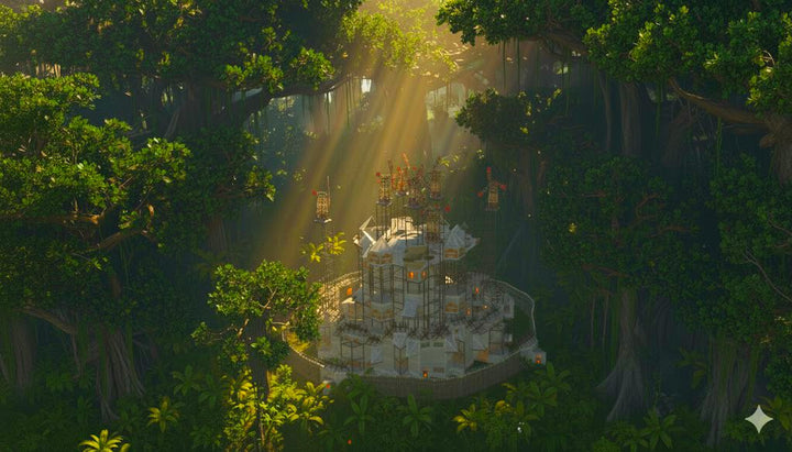 Fortified Rust base surrounded by forest